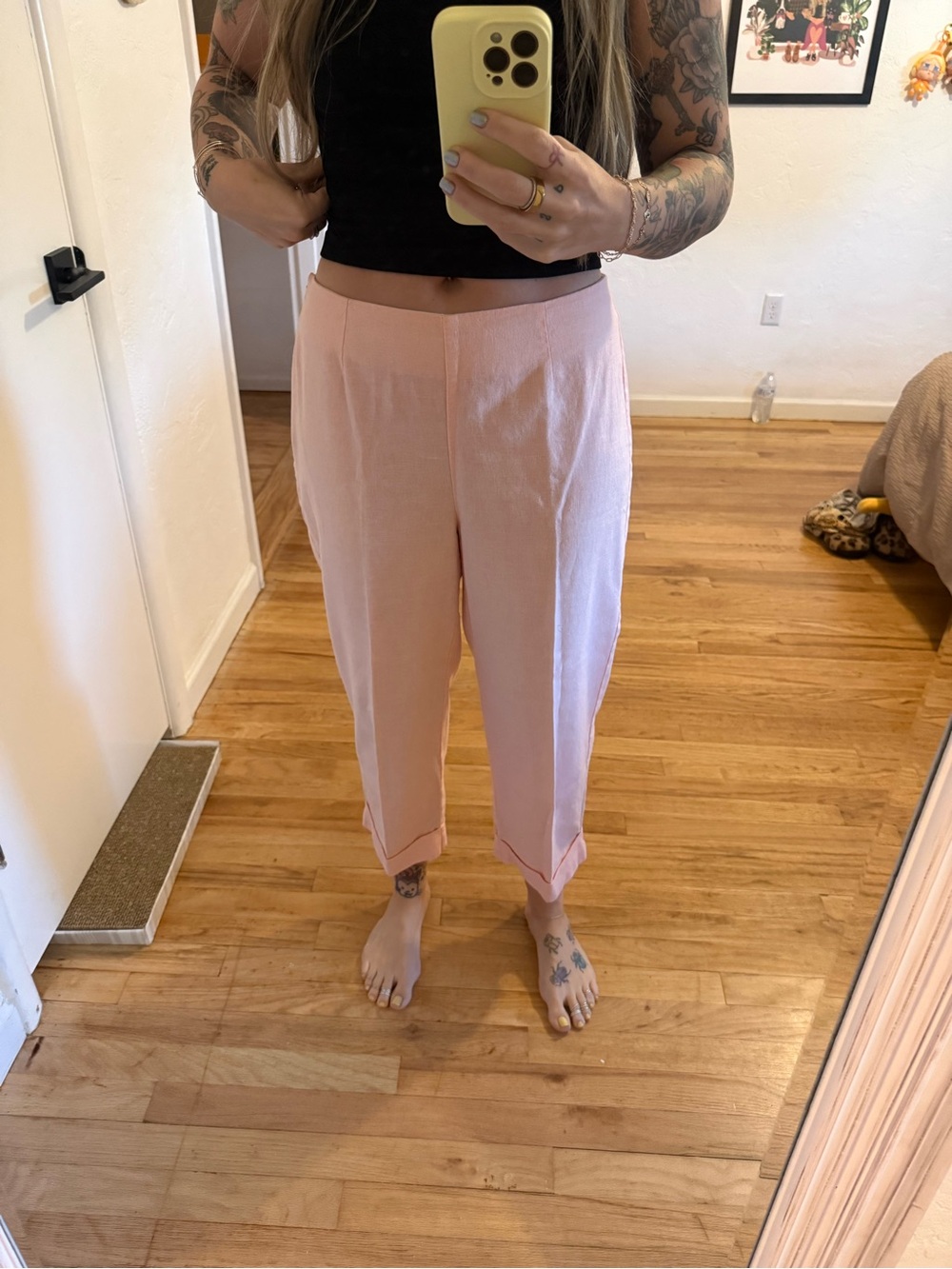 Christopher & Banks Peach Cropped Pants